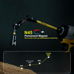 Facoow 6 Inch Magnetic Nut Driver Set for Impact Drill, 19 Pcs with Metric & SAE with PH1 & PH2 Bits, Extra Long Nut Drivers Set with Storage Case, Durable for Professional and DIY Projects